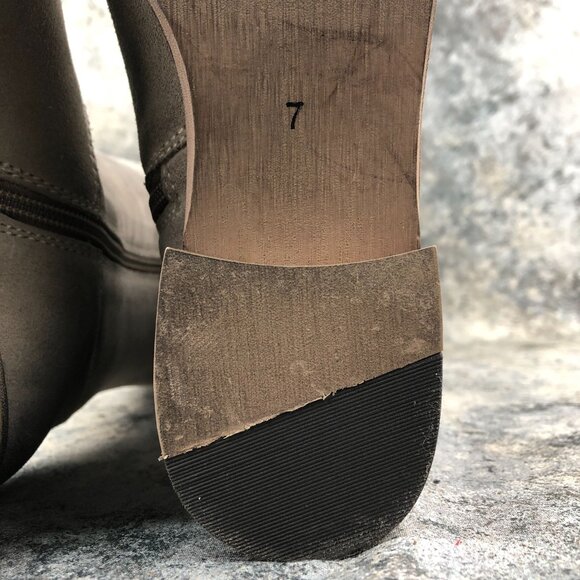 Diba True Women's Size 7 Rainy Nights Grey Suede Partial Side Zip Tall OTK Boots - Picture 12 of 14